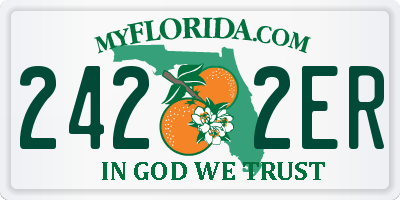 FL license plate 2422ER