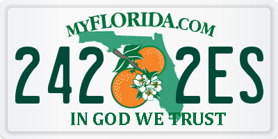 FL license plate 2422ES