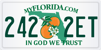 FL license plate 2422ET