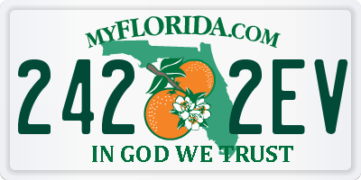 FL license plate 2422EV