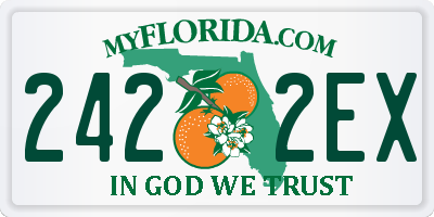FL license plate 2422EX