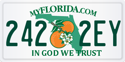 FL license plate 2422EY