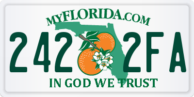 FL license plate 2422FA