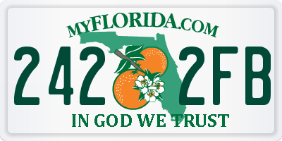 FL license plate 2422FB