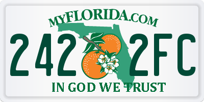 FL license plate 2422FC