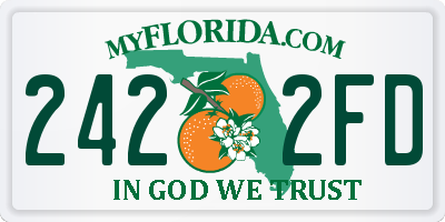 FL license plate 2422FD
