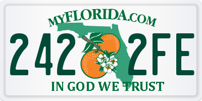FL license plate 2422FE