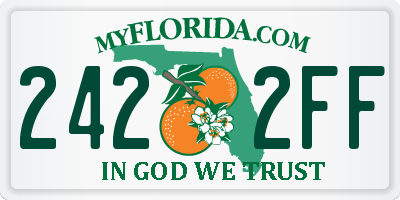 FL license plate 2422FF