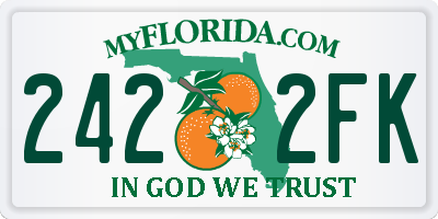 FL license plate 2422FK