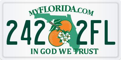 FL license plate 2422FL