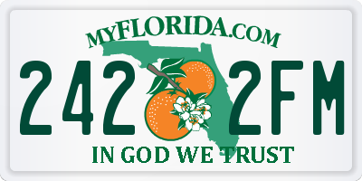 FL license plate 2422FM