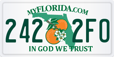 FL license plate 2422FO