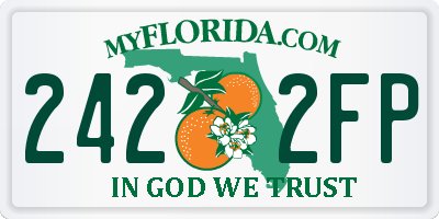 FL license plate 2422FP