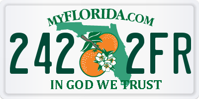 FL license plate 2422FR