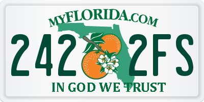 FL license plate 2422FS