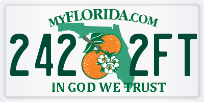 FL license plate 2422FT