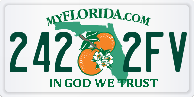 FL license plate 2422FV
