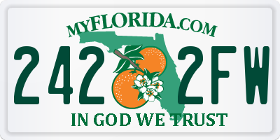 FL license plate 2422FW
