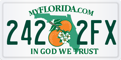 FL license plate 2422FX