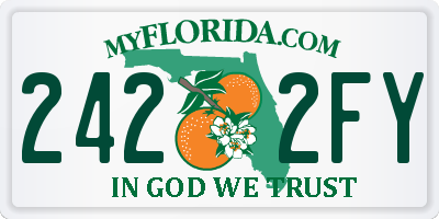 FL license plate 2422FY