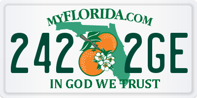 FL license plate 2422GE