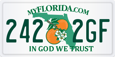 FL license plate 2422GF