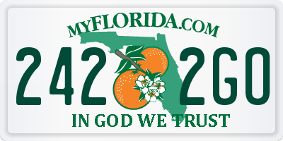 FL license plate 2422GO