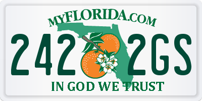 FL license plate 2422GS