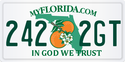 FL license plate 2422GT