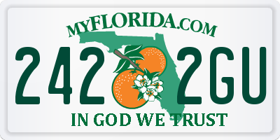 FL license plate 2422GU