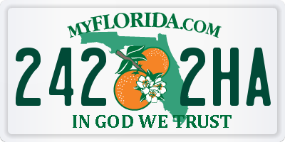 FL license plate 2422HA