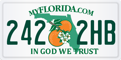 FL license plate 2422HB