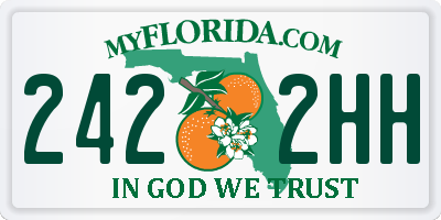 FL license plate 2422HH
