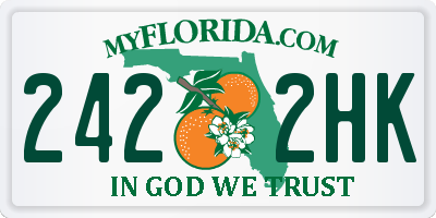 FL license plate 2422HK