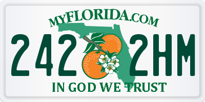 FL license plate 2422HM