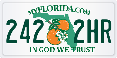 FL license plate 2422HR