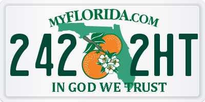 FL license plate 2422HT