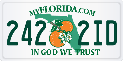 FL license plate 2422ID