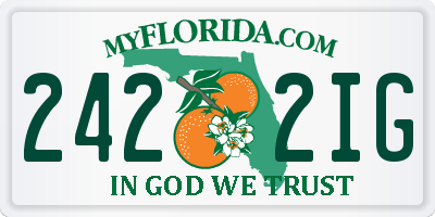 FL license plate 2422IG