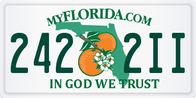 FL license plate 2422II