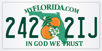 FL license plate 2422IJ