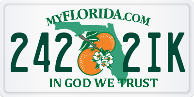 FL license plate 2422IK