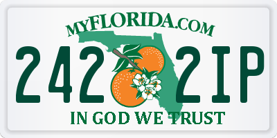 FL license plate 2422IP