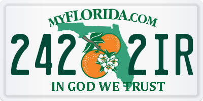 FL license plate 2422IR