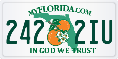 FL license plate 2422IU