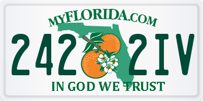 FL license plate 2422IV