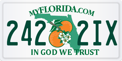 FL license plate 2422IX