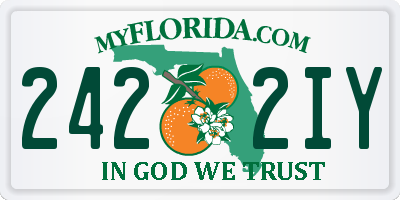 FL license plate 2422IY