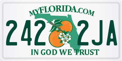 FL license plate 2422JA