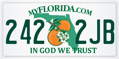 FL license plate 2422JB